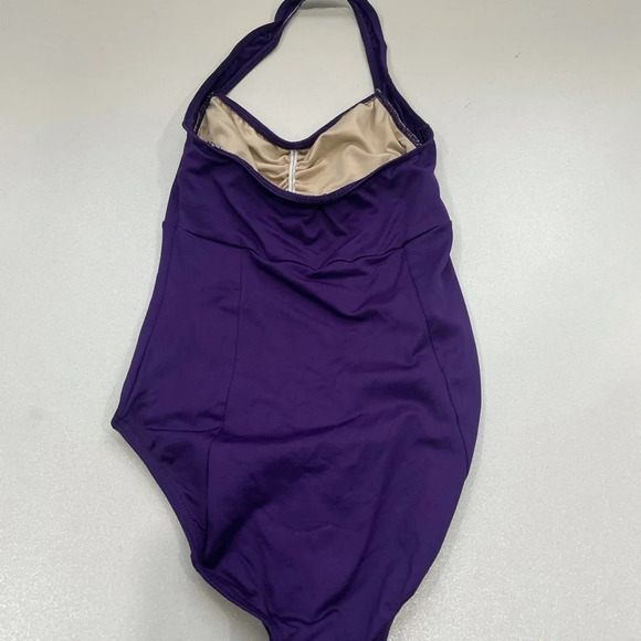 Motionwear Purple Haltertop Leotard Size PA Petite Adult or XS - Picture 5 of 5